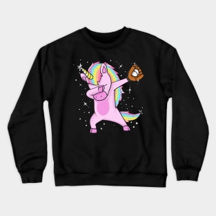 Dabbing Unicorn Catching a Baseball - Softball Humorous Dab Gift Shirt Crewneck Sweatshirt